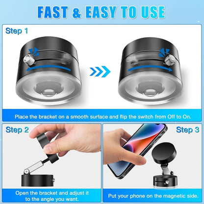 Magnetic Vacuum Phone Holder 360°