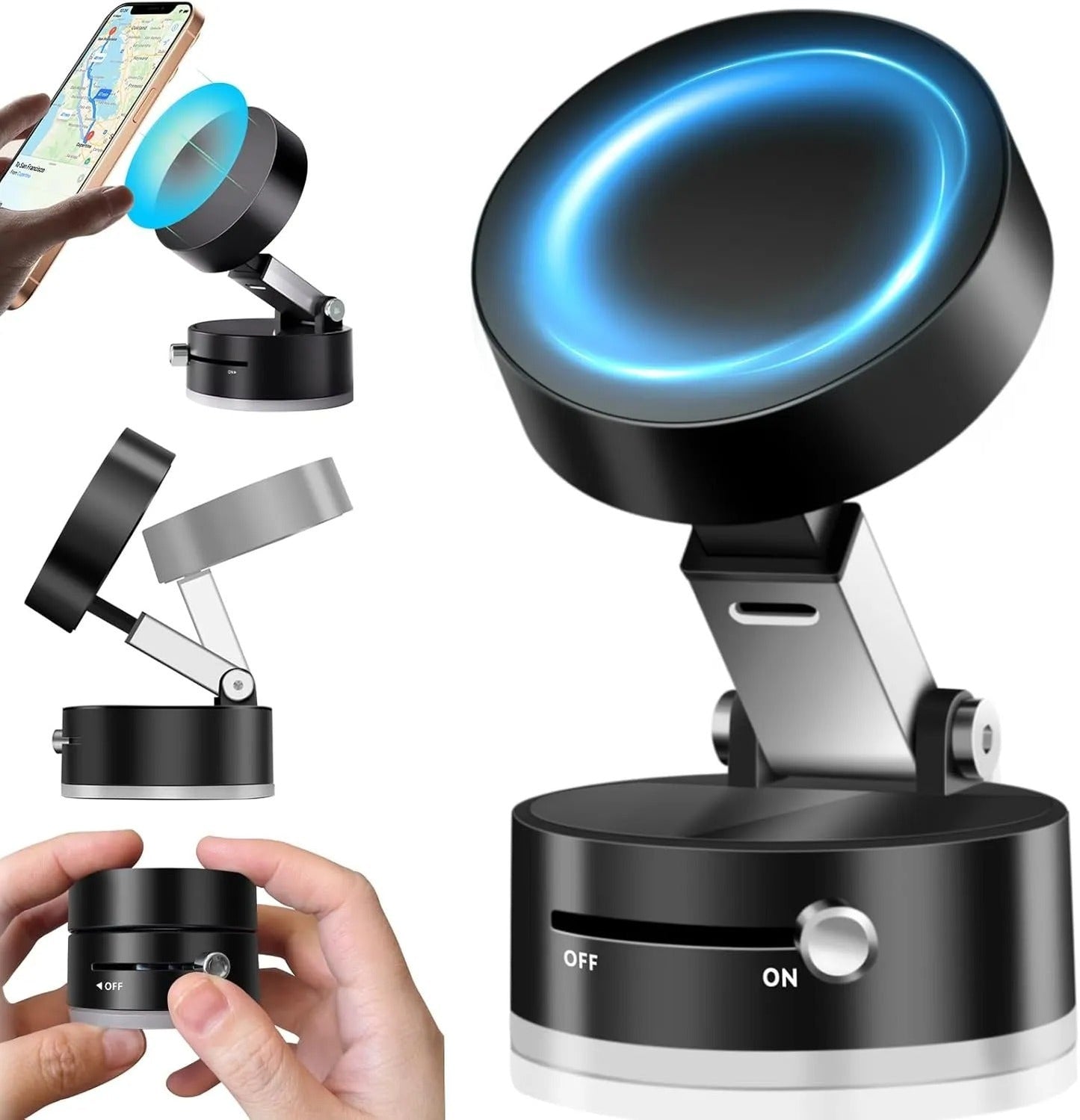 Magnetic Vacuum Phone Holder 360°