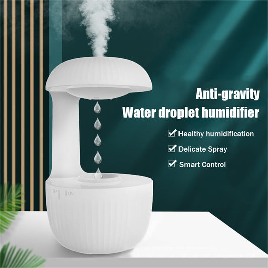 Anti-Gravity Levitating Water-Drop Humidifier – Quiet Cool Mist Fogger & Ambient LED