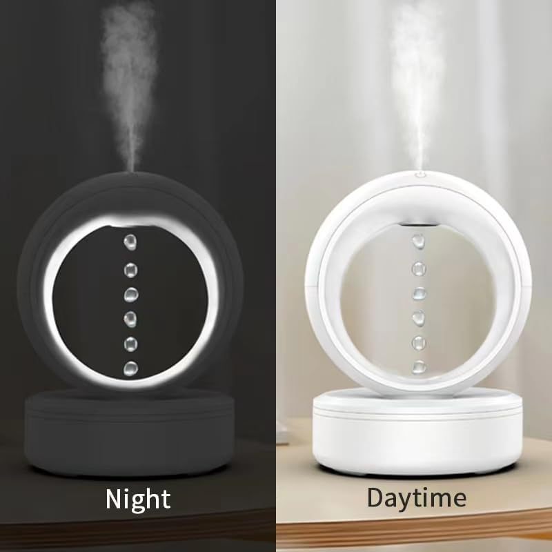 Anti-Gravity Levitating Water-Drop Humidifier – Silent Cool Mist & Ambient LED