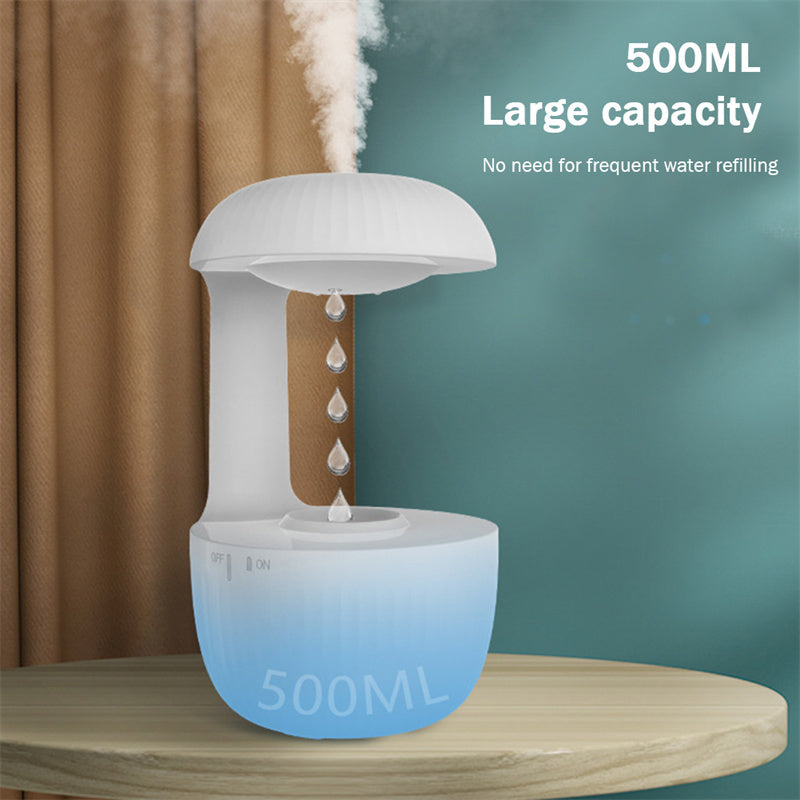 Anti-Gravity Levitating Water-Drop Humidifier – Quiet Cool Mist Fogger & Ambient LED