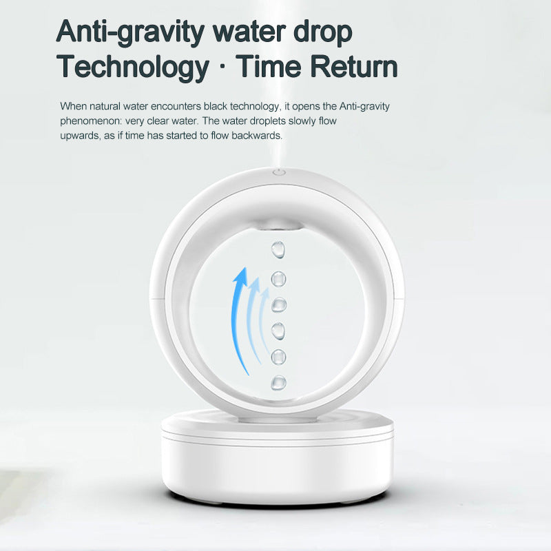 Anti-Gravity Levitating Water-Drop Humidifier – Silent Cool Mist & Ambient LED